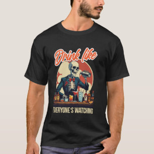 Camiseta Garçom Barman Beba Como Se Todos Estivessem Observ