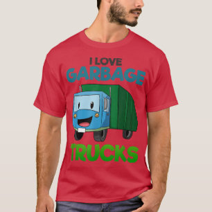 Camiseta Garçom do Caminhão Sorrindo do Lixo Dustc do Dia d