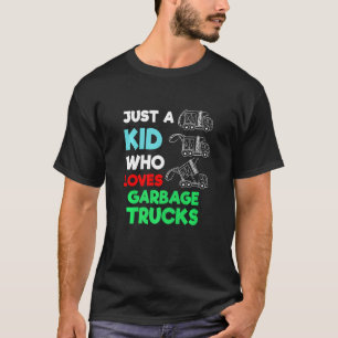 Camiseta Garçom do Caminhão Sorrindo do Lixo Dustc do Dia d
