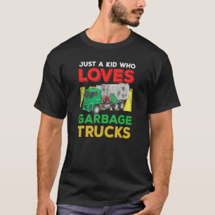 Camiseta Garçom do Caminhão Sorrindo do Lixo Dustc do Dia d