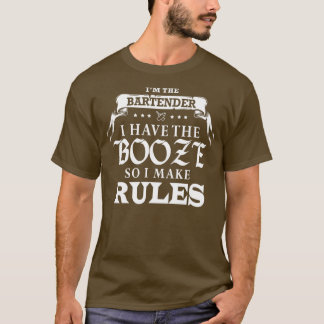 Camiseta Garçom Eu Tenho O Booze Eu Faço Regras