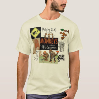 Camiseta garçom, macaco, macaco golfing,