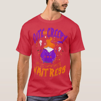 Camiseta Garçonete bonito e assustador - Hallowee Garçonete