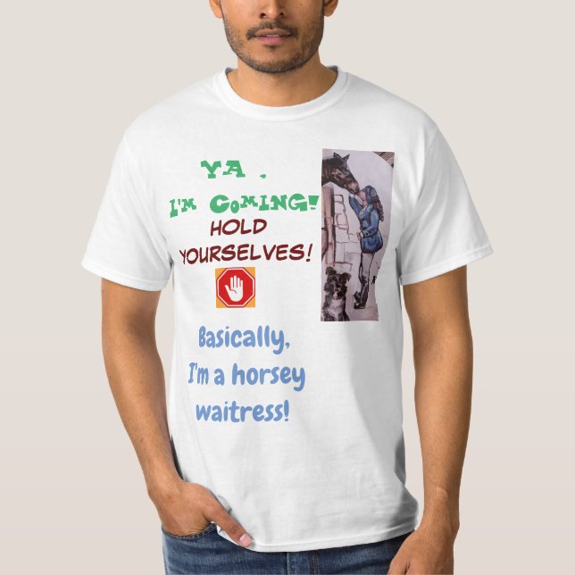 Camiseta garçonete de cavalo (Frente)