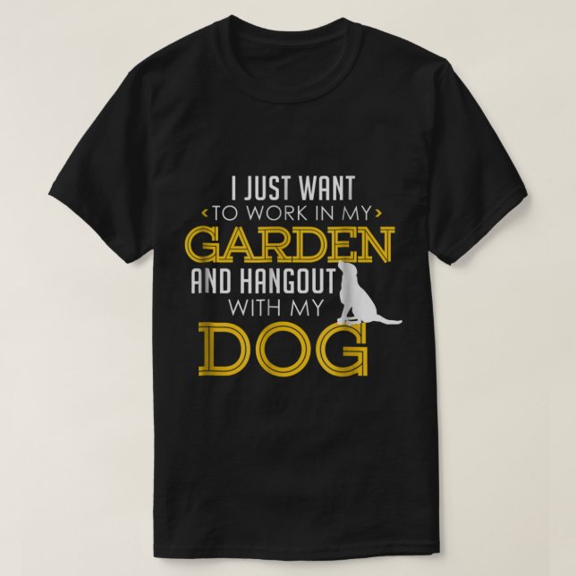Camiseta Garden and Dog Lover Funny Design (Frente do Design)