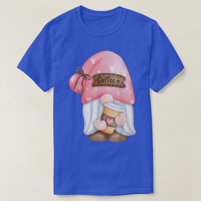 Camiseta Garden Gnome Coffee Drinker Cute Fun Caffeine Love (Frente do Design)