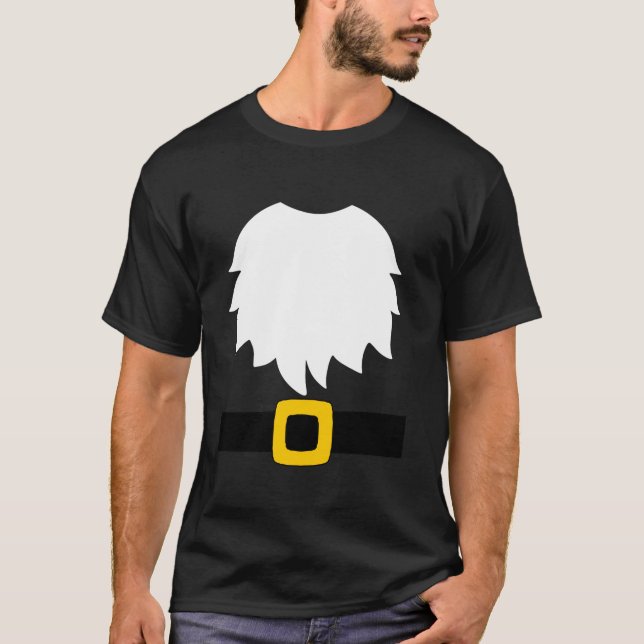 Camiseta Garden Gnome Costume White Beard And Belt With Buc (Frente)