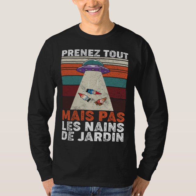 Camiseta Garden Gnomes Removal UFO Humour Garden Gnomes (Frente)