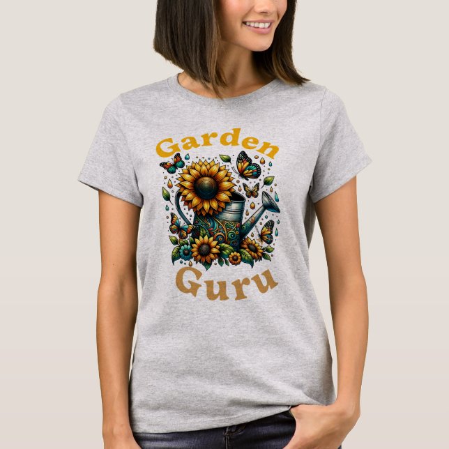 Camiseta Garden Guru Watting Can e Cinzas de Girassóis (Frente)