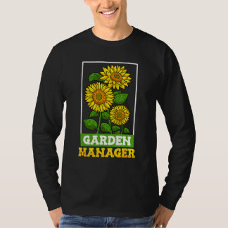 Camiseta Garden Manager Garden Boss Sunflower Fan Garden Fa