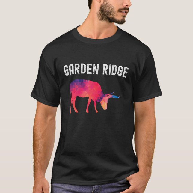 Camiseta GARDEN RIDGE Texas  Vivid Geometric Longhorn Cattl (Frente)