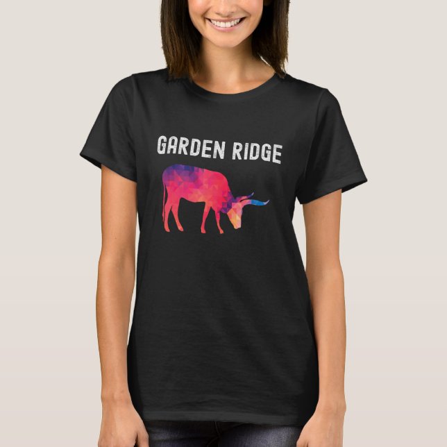 Camiseta GARDEN RIDGE Texas  Vivid Geometric Longhorn Cattl (Frente)