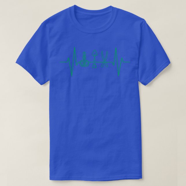 Camiseta Garden Tools Heartbeat Gardener (Frente do Design)