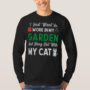 Camiseta Gardener Cat Aluga Para Querer Jardim Com Gato