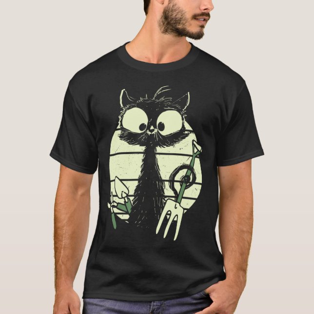 Camiseta Gardener Cat Gardening Cat Cute Cat With Digging F (Frente)