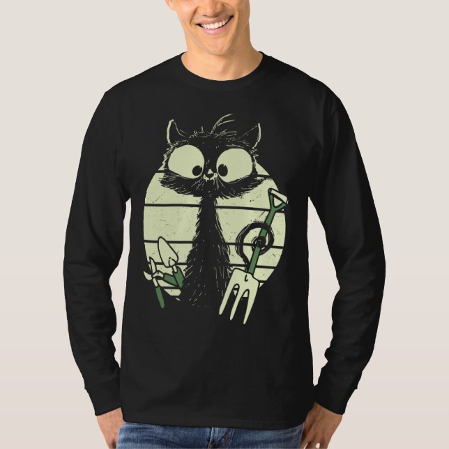 Camiseta Gardener Cat Gardening Cat Cute Cat With Digging F (Frente)