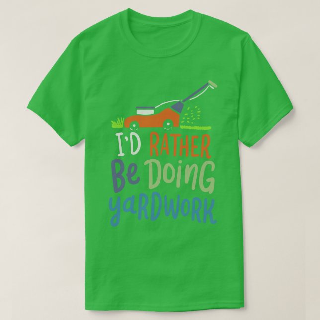 Camiseta Gardener Lawn Mower (Frente do Design)