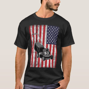 Camiseta Gardener Lawn Mower USA American Flag Proud Landsc