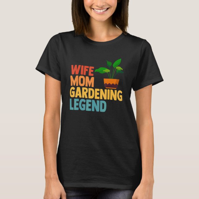 Camiseta Gardener Mãe Esposa Mãe Gardenando Mães (Frente)