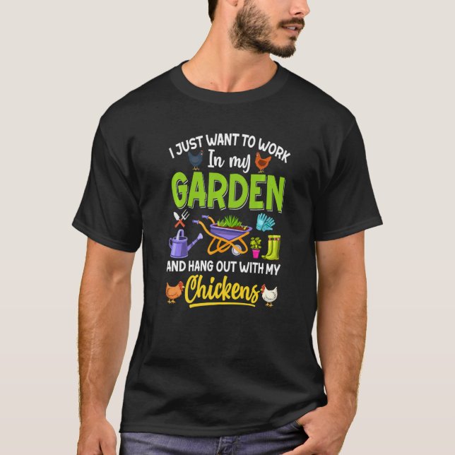 Camiseta Gardener, Só Quero Trabalhar No Meu Jardim. (Frente)