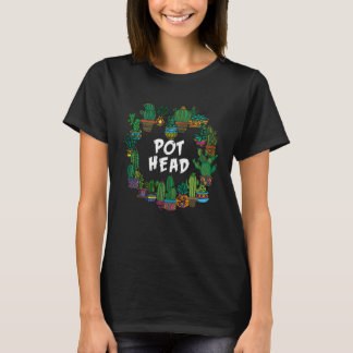 Camiseta Gardener Succulents Pot Head Plant Cactus Gardenin