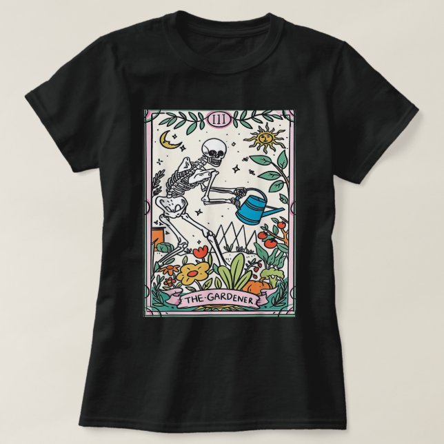 Camiseta Gardener Tarot Card Mystical Witchy (Frente do Design)