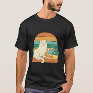Camiseta Gardening Cat Feline Adorável Gosta De Digitalizar