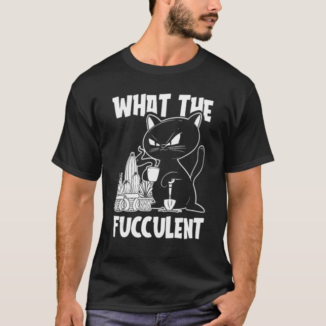 Camiseta Gardening Cat Gardener  Flowers Plants What The Fu (Frente)
