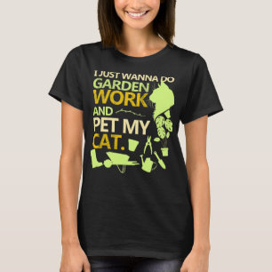 Camiseta Gardening Cat Lover Kitten Succulent Plant Lover C