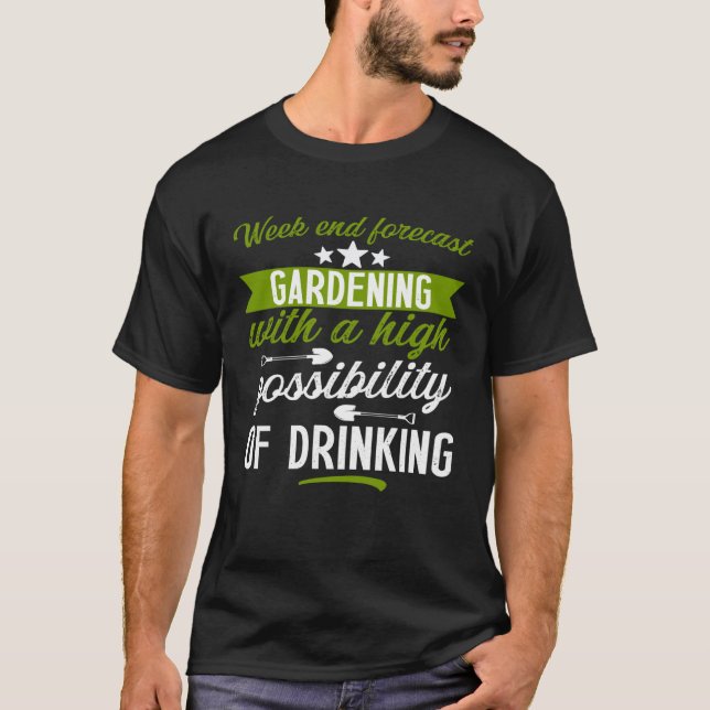 Camiseta Gardening   gardener outfit drinking men  1 (Frente)