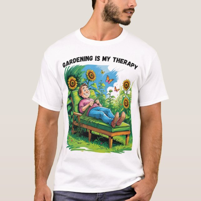 Camiseta Gardening Is My Therapy T-Shirt (Frente)