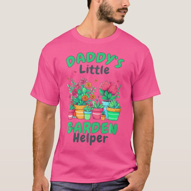 Camiseta Gardening Kid Daddy'S Little Garden Helper Gardene (Frente)