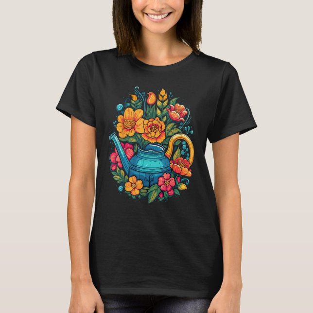 Camiseta Gardening Life Garden Plant  Planting Flowers Farm (Frente)