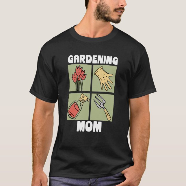 Camiseta Gardening Mom Plant Gardener Succulent Mothers Day (Frente)