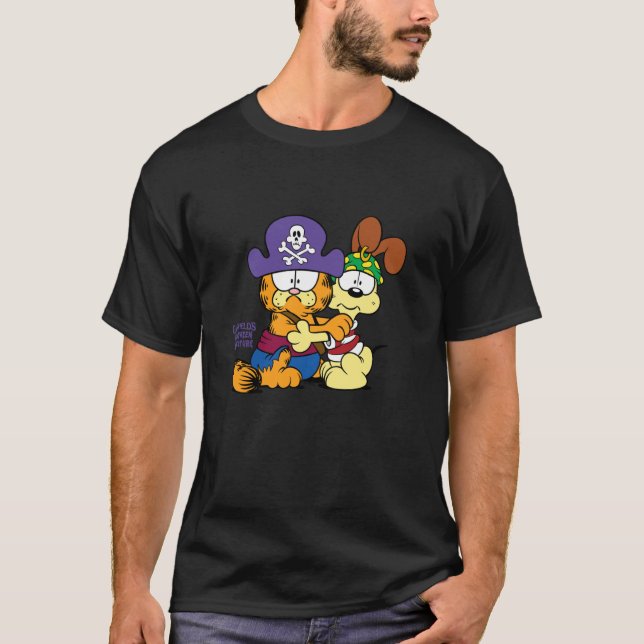 Camiseta Garfield Pirate Garfield e Odie Sassustados (Frente)