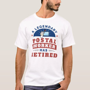 Camiseta Garganta de aposentadoria do trabalhador postal ap