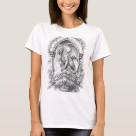 Camiseta Gargoyle on Gothic Balcony Coloring Page Design