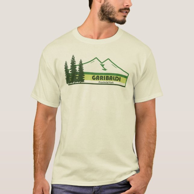 Camiseta Garibaldi Provincial Park Green Stripes (Frente)