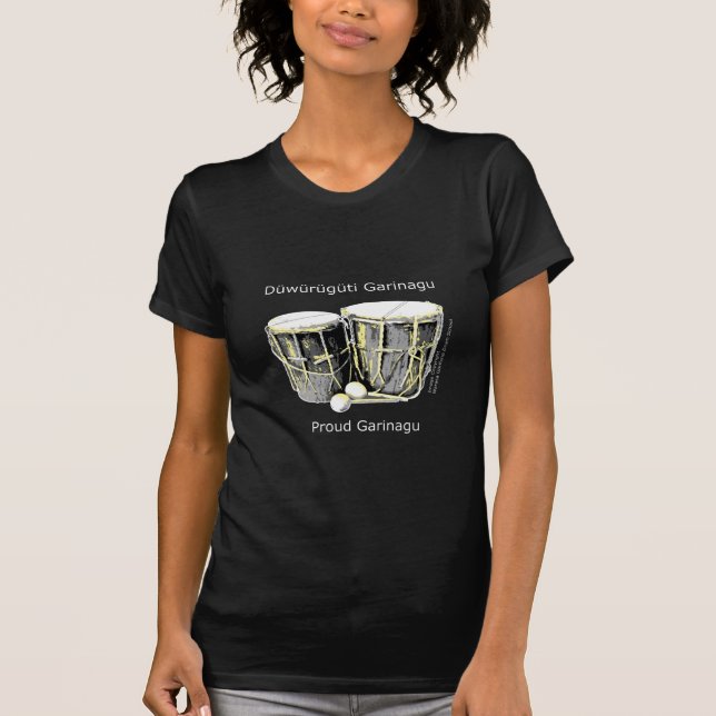 Camiseta Garifuna orgulhoso (com texto branco) (Frente)