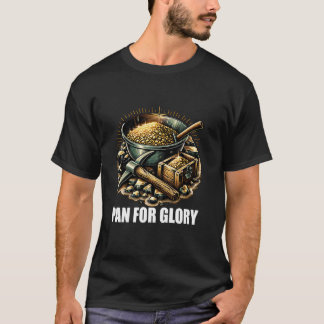 Camiseta Garimpeiro do riacho de bateia de ouro para a glór