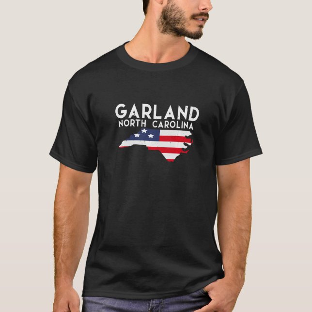 Camiseta Garland North Carolina EUA State America Viagem (Frente)