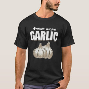 Camiseta Garlic Cama Engraçado Comida Humor Cozinhar