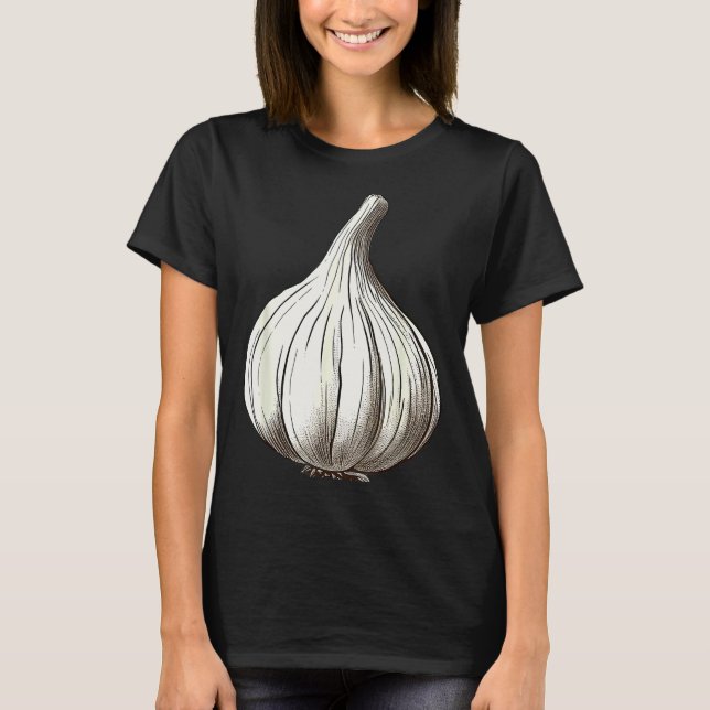 Camiseta Garlic Lazy Easy Funny Matching Halloween Costume  (Frente)