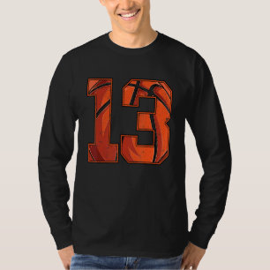Camiseta Garota 13 de aniversário de basquete Trinta e 13 a