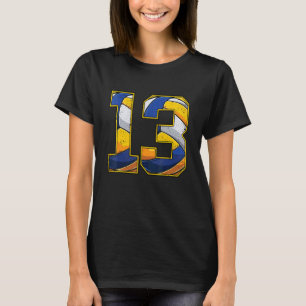 Camiseta Garota 13 de aniversário de vôlei treze 13 anos