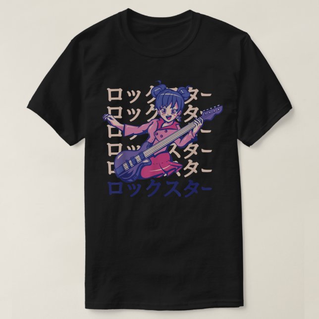 Camiseta Garota 1427 Tocando Violão (Frente do Design)