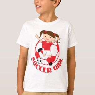 Camiseta Garota 1 e Ball Red and White v2