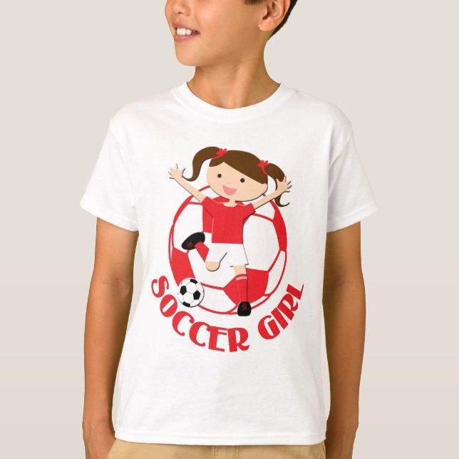 Camiseta Garota 1 e Ball Red and White v2 (Frente)