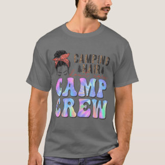 Camiseta Garota Acampando Cabelo Não Liga Tripulação de Aca