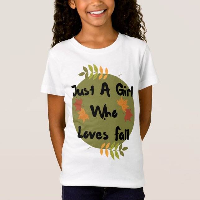 Camiseta garota adora queda de T-Shirt (Frente)